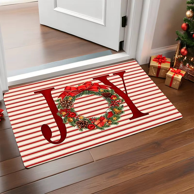 Christmas Carpet Door Merry Christmas Mat Festival Santa Claus Outdoor Decorations Home 2025 Navidad Xmas Ornament New Year 2026