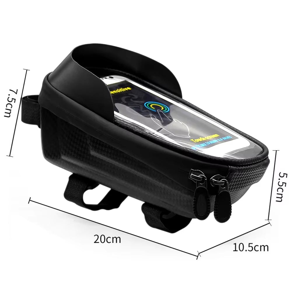 Touch Screen Bike Pouch Phone Case Light Barrier Waterproof Bicycle Front Frame Bag Hard Shell Case Cycling Accessories