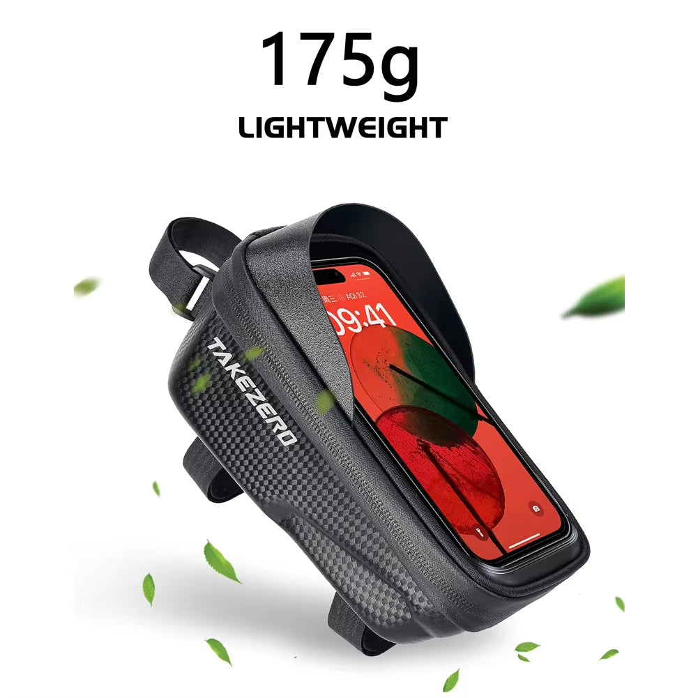 Touch Screen Bike Pouch Phone Case Light Barrier Waterproof Bicycle Front Frame Bag Hard Shell Case Cycling Accessories