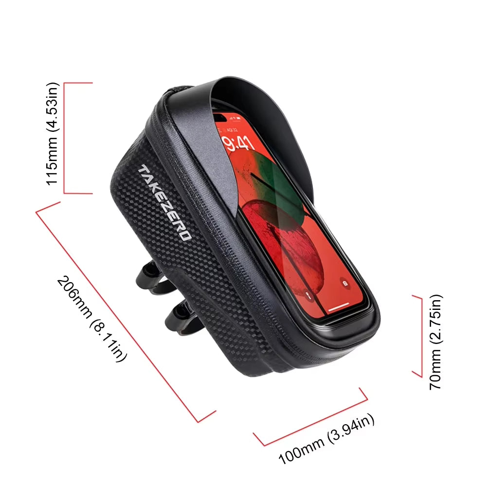 Touch Screen Bike Pouch Phone Case Light Barrier Waterproof Bicycle Front Frame Bag Hard Shell Case Cycling Accessories