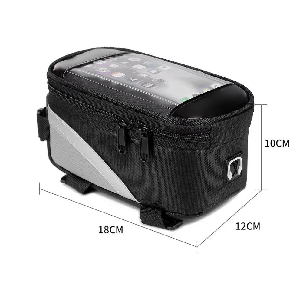 Touch Screen Bike Pouch Phone Case Light Barrier Waterproof Bicycle Front Frame Bag Hard Shell Case Cycling Accessories