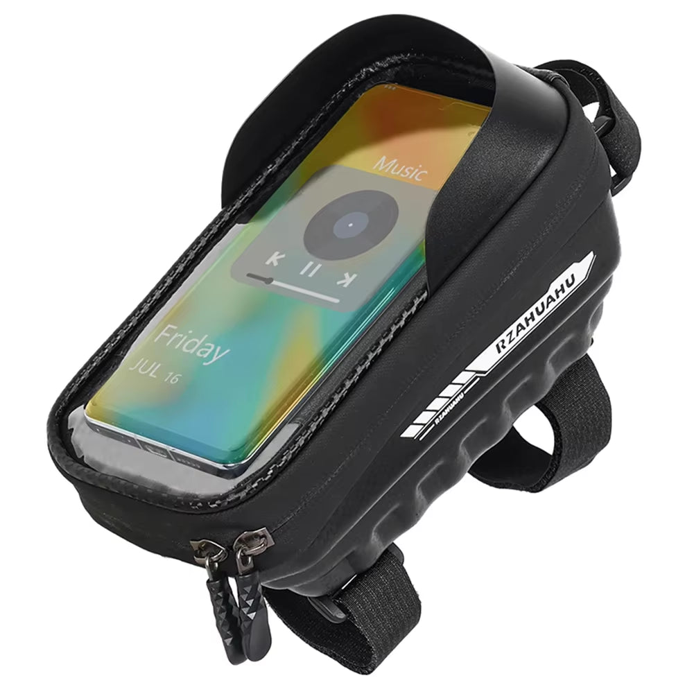 Touch Screen Bike Pouch Phone Case Light Barrier Waterproof Bicycle Front Frame Bag Hard Shell Case Cycling Accessories